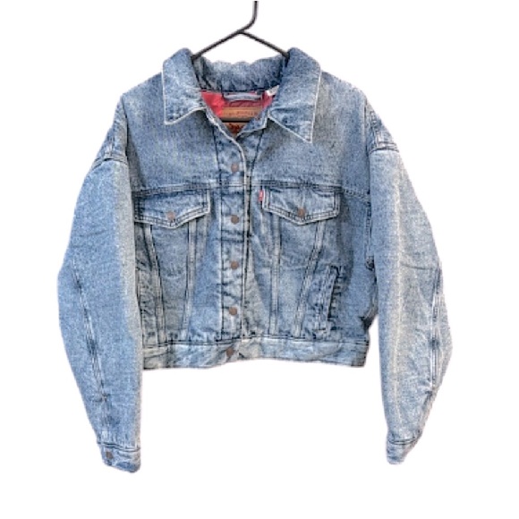 Levi's Whatever Whenever Padded Trucker Blue OG Jean Denim Jacket size XL NWT - Picture 4 of 14